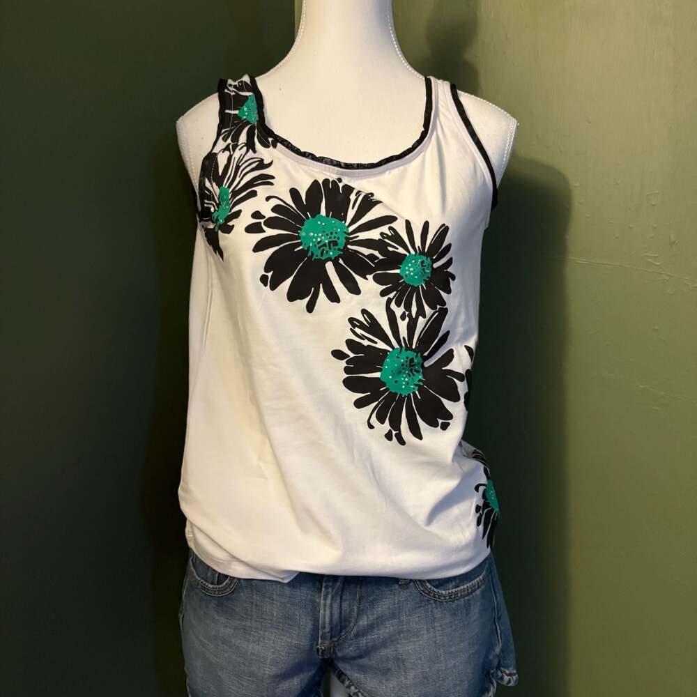 a la carte Floral Print Tank Top Size M